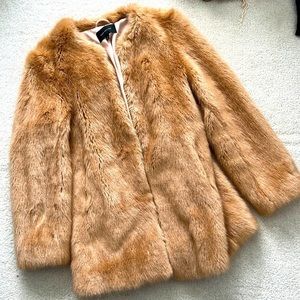 Ann Taylor faux fur jacket XS